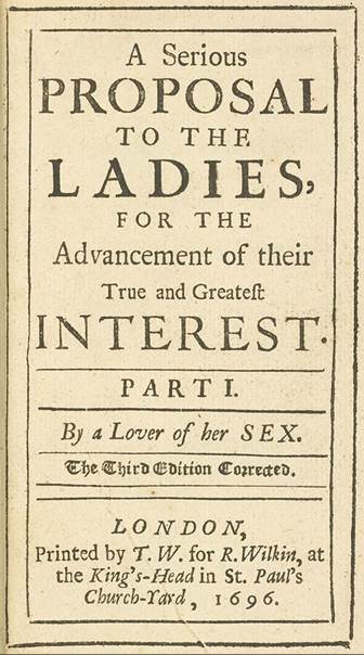 Title page from the third edition of A Serious Proposal